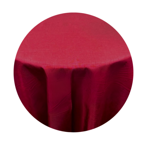 tablecloth fuchsia crepe-back satin round