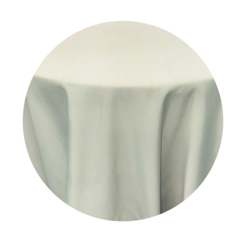 TABLECLOTH SAGE GREEN ROUND 132IN