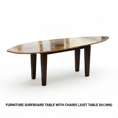 CELEBRATIONS CAYMAN RENTAL EVENTS WEDDINGS PARTY FURNITURE SURFBOARD TABLE WITH CHAIRS