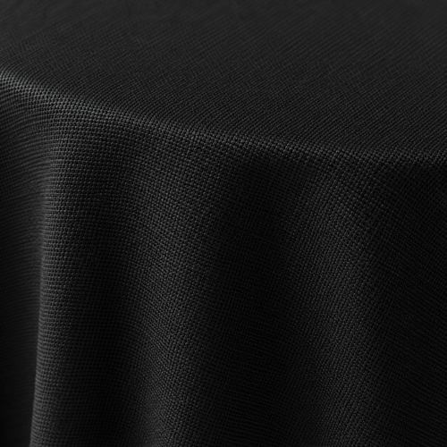 TABLECLOTH BLACK POLY ROUND 132inD