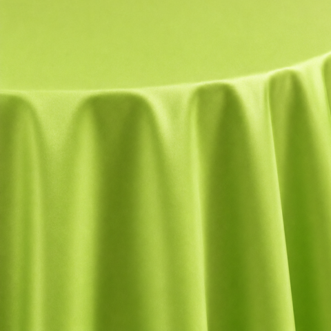 CELEBRATIONS CAYMAN RENTAL TABLE linens_TABLECLOTH LIME POLY ROUND 132IN