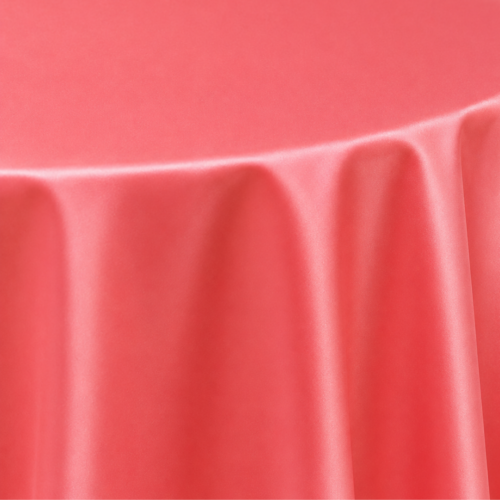 TABLECLOTH CORAL LAMOUR ROUND 132inD