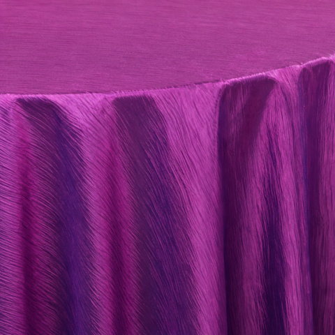CELEBRATIONS CAYMAN RENTAL TABLECLOTH PURPLE TWIST ROUND 132IN