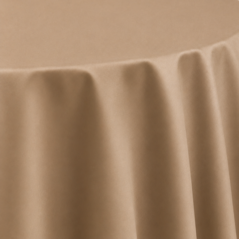 CELEBRATIONS CAYMAN RENTAL TABLECLOTH TAN POLY SQUARE 72IN X 72IN