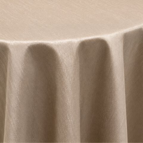CELEBRATIONS CAYMAN RENTAL TABLE LINENS_TABLECLOTH TAUPE CAPRI ROUND 132IN