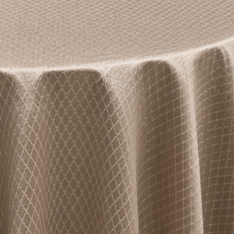 CELEBRATIONS CAYMAN RENTAL TABLE linens_TABLECLOTH GOLD RENE ROUND 132IN