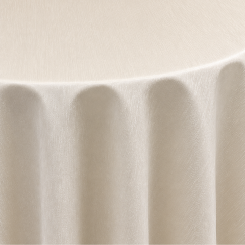CELEBRATIONS CAYMAN RENTAL TABLE linens_TABLECLOTH CREAM CAPRI ROUND 132IN