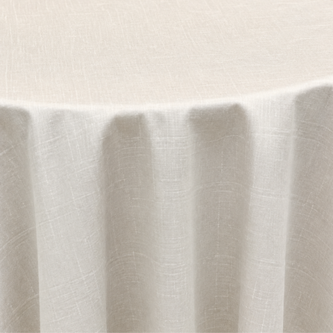 CELEBRATIONS CAYMAN RENTAL TABLE LINENS_TABLECLOTH PLATINUM CAPRI ROUND 132IN