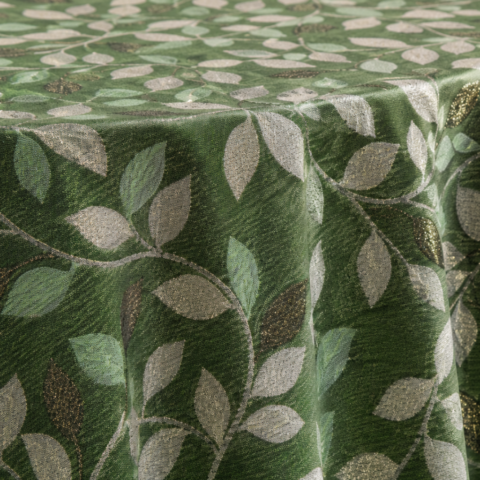 CELEBRATIONS CAYMAN RENTAL TABLECLOTH GREEN HUNTER VELVET ROUND 132IN