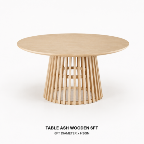 CELEBRATIONS CAYMAN RENTAL TABLE ASH WOODEN 6FT