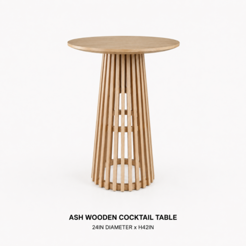 Table Cocktail Ash Wooden High