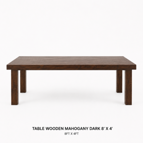 CELEBRATIONS CAYMAN RENTAL TABLE WOODEN MAHOGANY DARK
