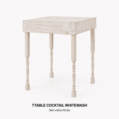 CELEBRATIONS CAYMAN RENTAL TABLE COCKTAIL WHITEWASH