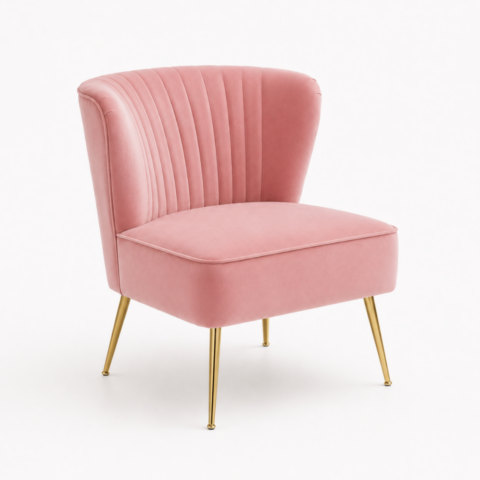 CELEBRATIONS CAYMAN RENTAL EVENTS WEDDINGS PARTY FURNITURE CHAIR WIDE TUFFED PINK VELVET