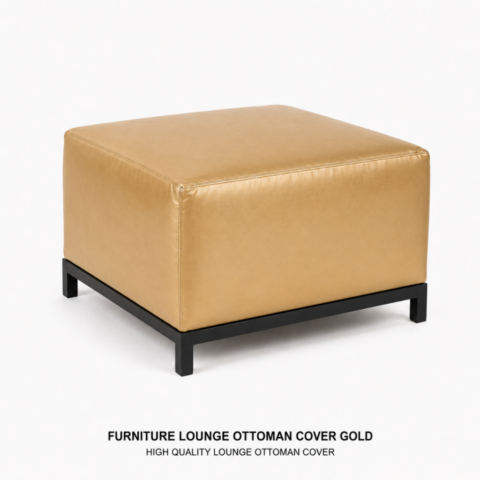 CELEBRATIONS GRAND CAYMAN RENTAL PARTY EVENTS FURNITURE LOUNGE OTTOMAN COVER GOLD