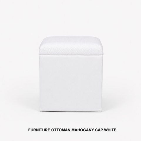CELEBRATIONS CAYMAN RENTAL EVENTS WEDDINGS PARTY FURNITURE OTTOMAN CAP WHITE