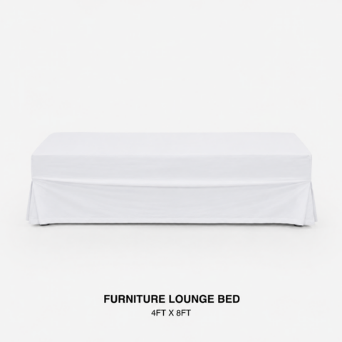 CELEBRATIONS CAYMAN RENTAL EVENTS WEDDINGS PARTY FURNITURE LOUNGE BED WHITE