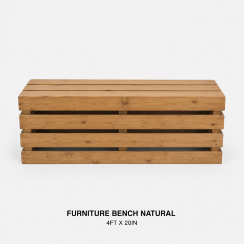 CELEBRATIONS CAYMAN RENTAL EVENTS WEDDINGS PARTY FURNITURE BENCH NATURAL