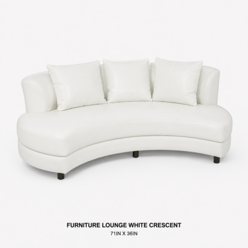 FURNITURE_LOUNGE_WHITE_CRESCENT_71IN_X_36IN_WHITE_CURVED_CRESCENT_SOFA_MODERN_LOUNGE_SEATING_HALF_MOON_DESIGN_UPHOLSTERED_BANQUET_SOFA_VIP_LOUNGE_FURNITURE_ELEGANT_EVENT_DECOR_RENTAL_WEDDINGS_EVENTS_PARTY_CAYMAN_ISLANDS_CELEBRATIONS