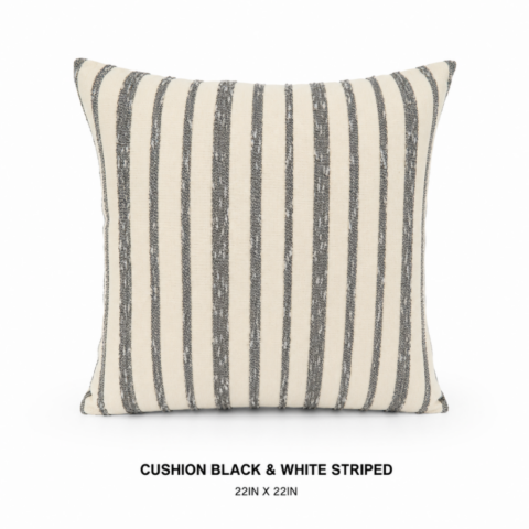 CELEBRATIONS GRAND CAYMAN RENTAL PARTY EVENTS CUSHION SILVER SATIN 20IN X 20INCUSHION ORANGE GEOMETRIC DESIGN 18IN X 18INCUSHION BLACK & WHITE STRIPED 22IN X 22IN