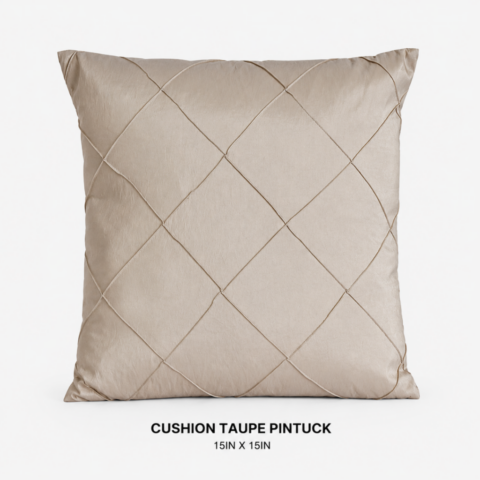 CELEBRATIONS CAYMAN RENTAL EVENTS WEDDINGS PARTY CUSHION TAUPE PINTUCK