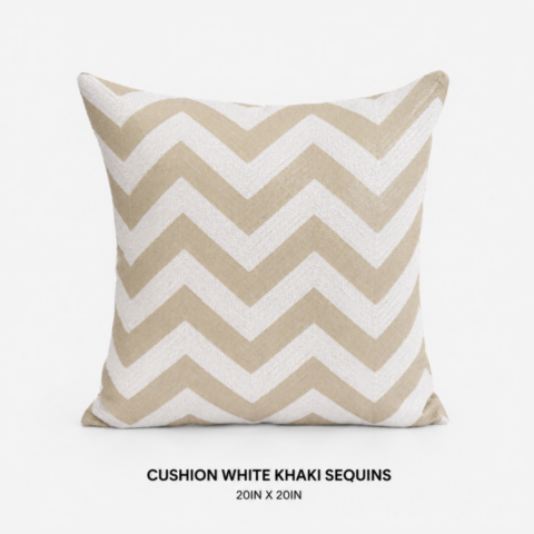 CELEBRATIONS GRAND CAYMAN RENTAL PARTY EVENTS CUSHION SILVER SATIN 20IN X 20INCUSHION ORANGE GEOMETRIC DESIGN 18IN X 18INCUSHION WHITE KHAKI SEQUINS 20IN X 20IN