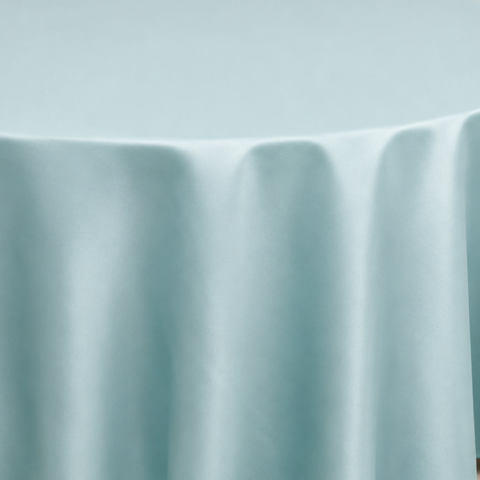 CELEBRATIONS CAYMAN RENTAL TABLECLOTH BLUE FOG VELVET ROUND 132inD