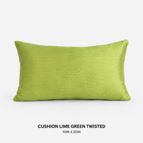 CUSHION LIME GREEN TWISTED 20inL x 10inW