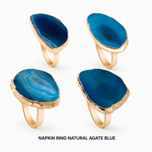 NAPKIN_RING_NATURAL_AGATE_BLUE_GOLD_EDGE_TABLE_SETTING_DECOR_RENTAL_WEDDINGS_EVENTS_PARTY_CAYMAN_ISLANDS_CELEBRATIONS
