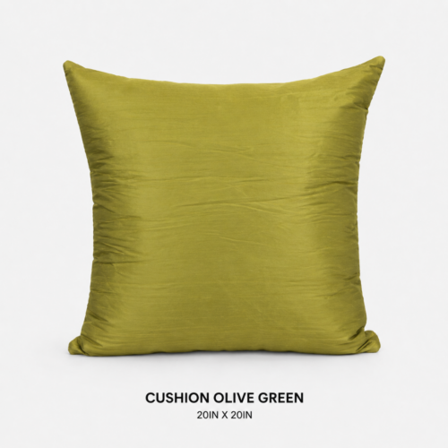 CUSHION OLIVE GREEN 20IN X 20IN