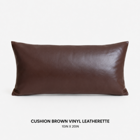 CELEBRATIONS GRAND CAYMAN RENTAL PARTY EVENTS CUSHION BROWN VINYL LEATHERETTE 10IN X 20IN