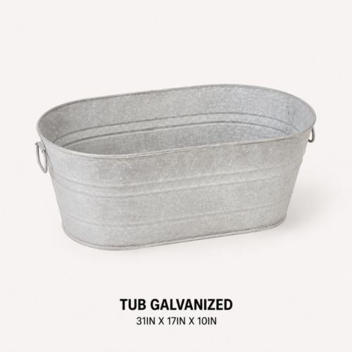 TUB_GALVANIZED_31IN_X_17IN_X_10IN_STEEL_METAL_BEVERAGE_ICE_TUB_DRINK_DISPLAY_RENTAL_WEDDINGS_EVENTS_PARTY_CAYMAN_ISLANDS_CELEBRATIONS