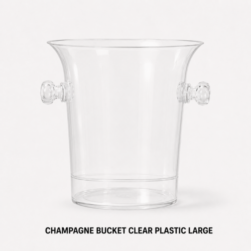 CHAMPAGNE_BUCKET_CLEAR_PLASTIC_LARGE_ICE_BUCKET_BEVERAGE_SERVICE_BARWARE_RENTAL_WEDDINGS_EVENTS_PARTY_CAYMAN_ISLANDS_CELEBRATIONS