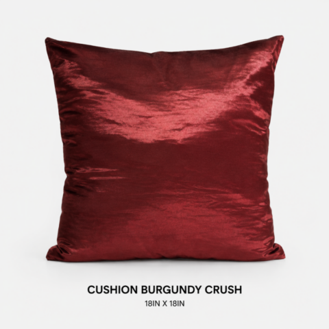 CELEBRATIONS GRAND CAYMAN RENTAL PARTY EVENTS CUSHION BURGUNDY CRUSH 18IN X 18IN