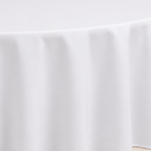 CELEBRATIONS CAYMAN RENTAL TABLECLOTH WHITE POLY ROUND 120inD