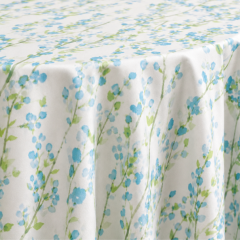 CELEBRATIONS CAYMAN RENTAL TABLECLOTH BLUE VERA ROUND 132inD