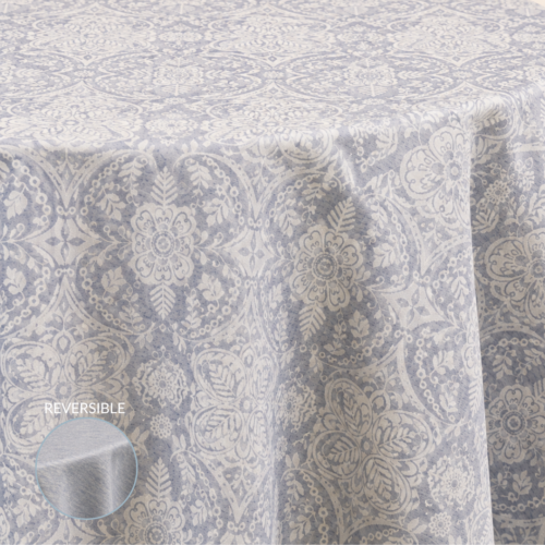 TABLECLOTH BLUE MOROCCO JACQUARD ROUND 132inD
