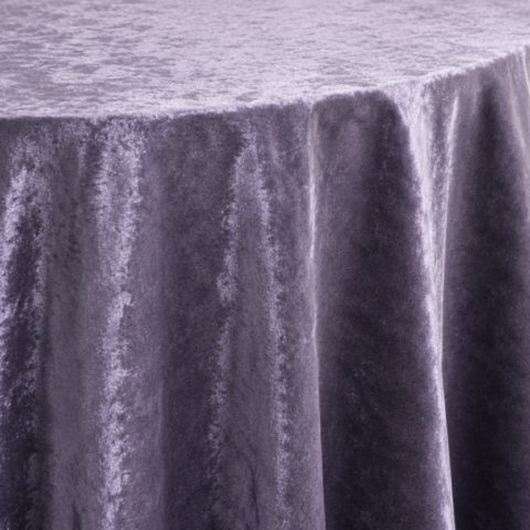 TABLECLOTH PURPLE VELVET ROUND 132inD CELEBRATIONS GRAND CAYMAN RENTAL PARTY EVENTS TABLECLOTH PURPLE VELVET ROUND 132inD
