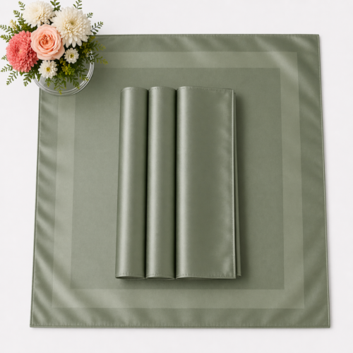 NAPKIN SAGE GREEN SATIN 20IN X 20IN