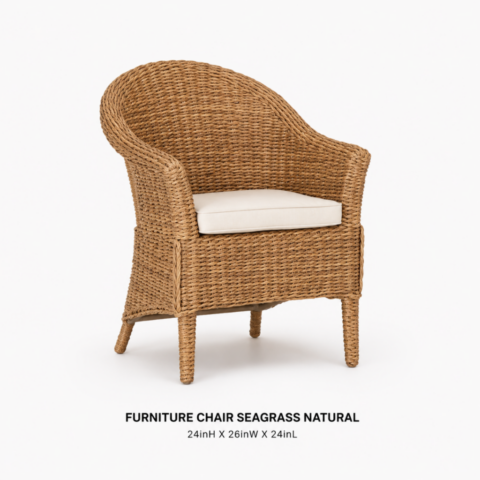 CELEBRATIONS CAYMAN RENTAL EVENTS WEDDINGS FURNITURE CHAIR SEAGRASS NATURAL