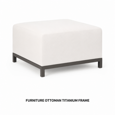 FURNITURE CHAIR CORNER TITANIUM FRAME FURNITURE OTTOMAN TITANIUM FRAME