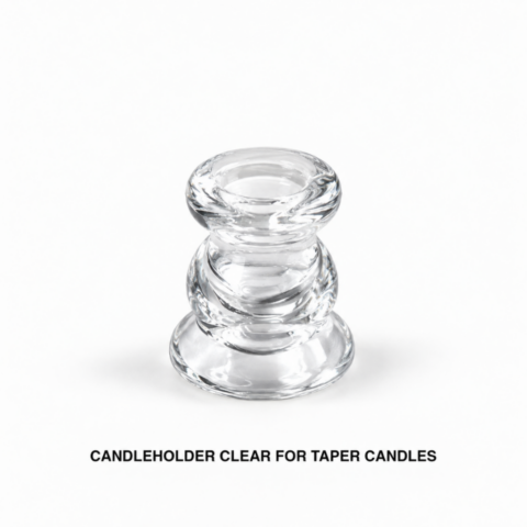 ANDLEHOLDER CLEAR FOR TAPER CANDLES