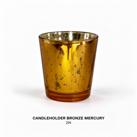 CANDLEHOLDER BRONZE MERCURY 2IN