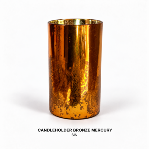 CANDLEHOLDER BRONZE MERCURY 6IN