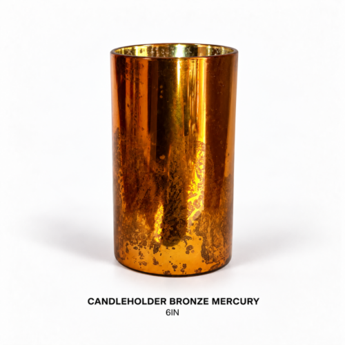 CANDLEHOLDER BRONZE MERCURY 6INCH