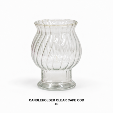 CANDLEHOLDER CLEAR CAPE COD 4IN