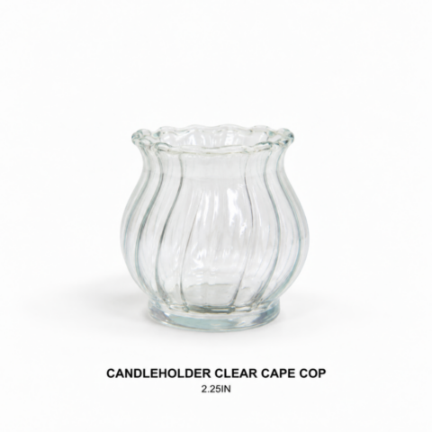 CANDLEHOLDER CLEAR CAPE COP 2.25IN