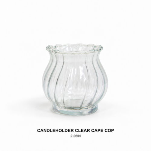 CANDLEHOLDER CLEAR CAPE COP 2.25IN
