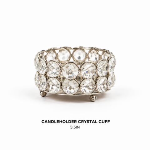 CANDLEHOLDER CRYSTAL CUFF 3.5IN