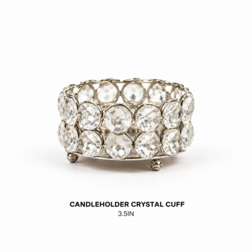 CANDLEHOLDER CRYSTAL CUFF 3.5IN